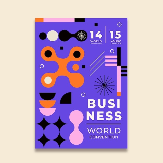 几何抽象形状海报模板