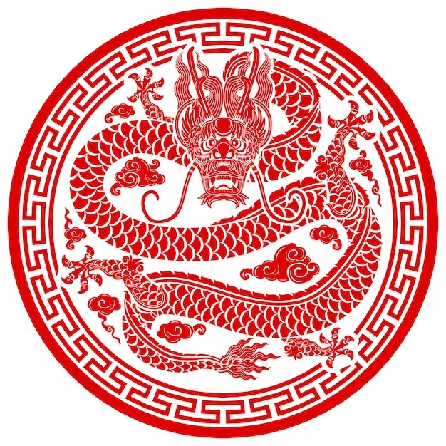 中国龙花纹图案