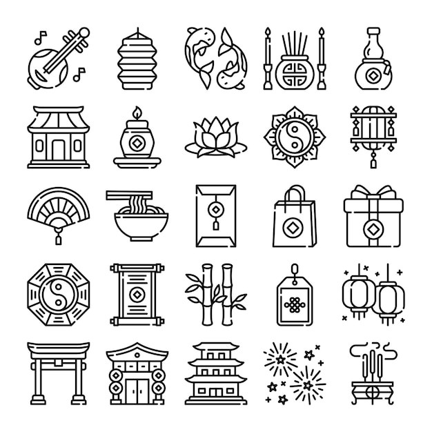 中国风中式传统图标元素