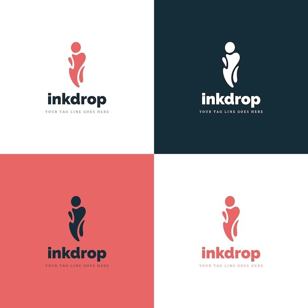 字母i抽象人物标志logo