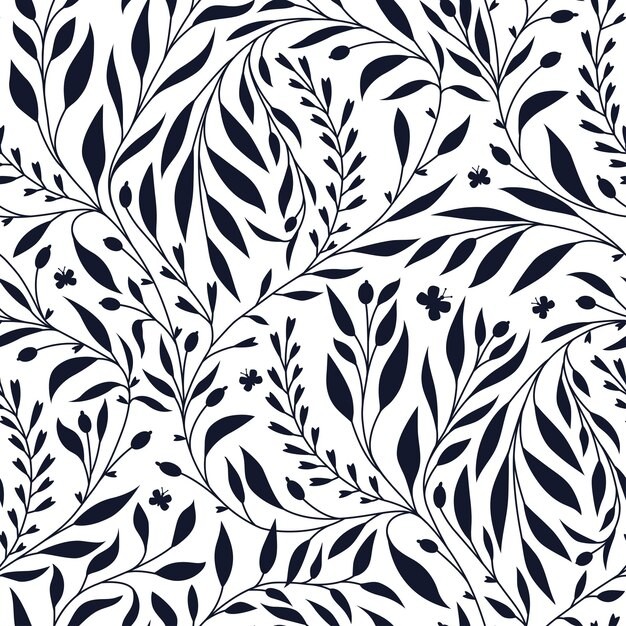 叶子树叶无缝花纹