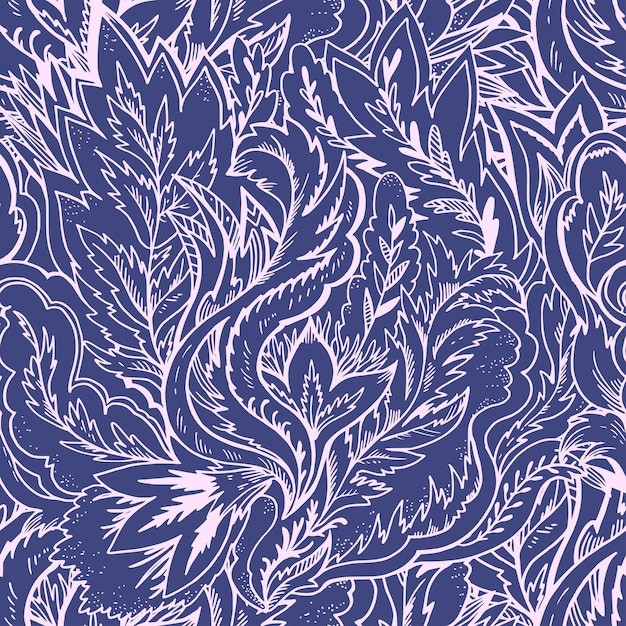 植物叶子无缝花纹