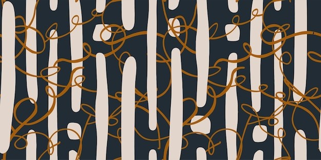 抽象线条涂鸦花纹