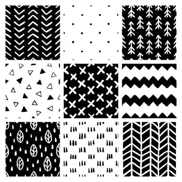 手绘简约图形花纹