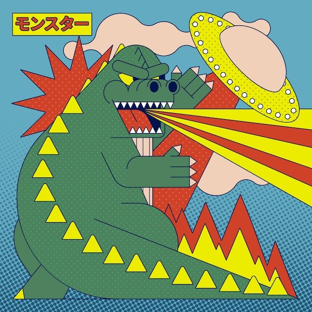 卡通风格怪兽插画