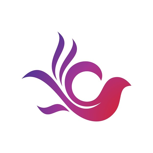 花朵花卉鸟标志logo