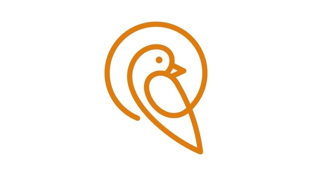 抽象的鸟类标志logo