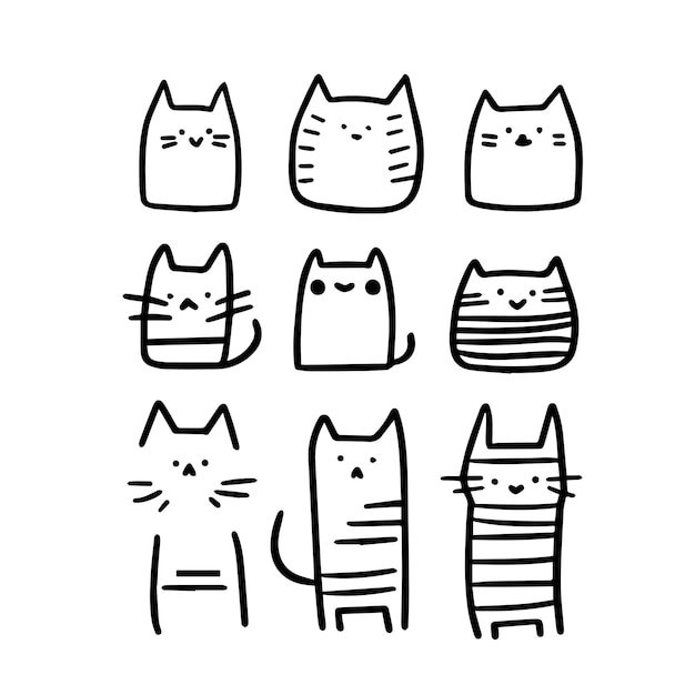 可爱的小猫咪涂鸦