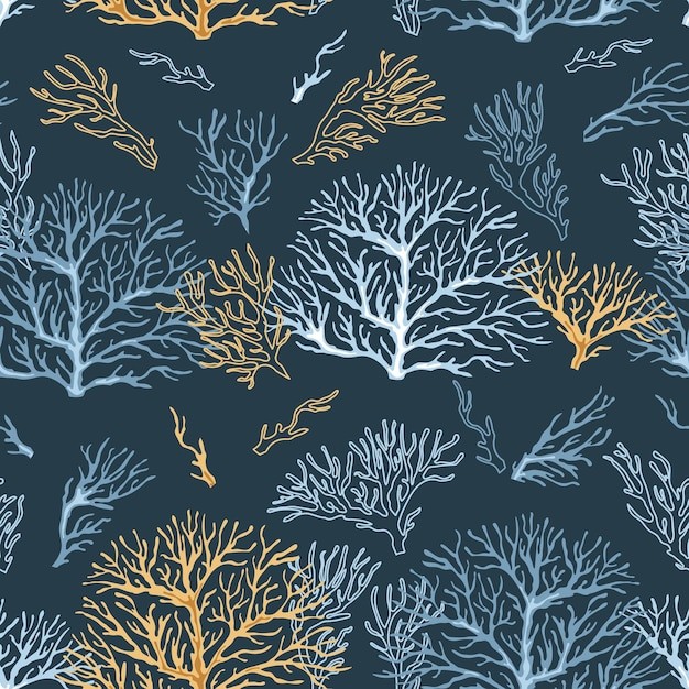 无缝珊瑚图案花纹