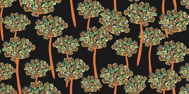 手绘植物花朵花纹