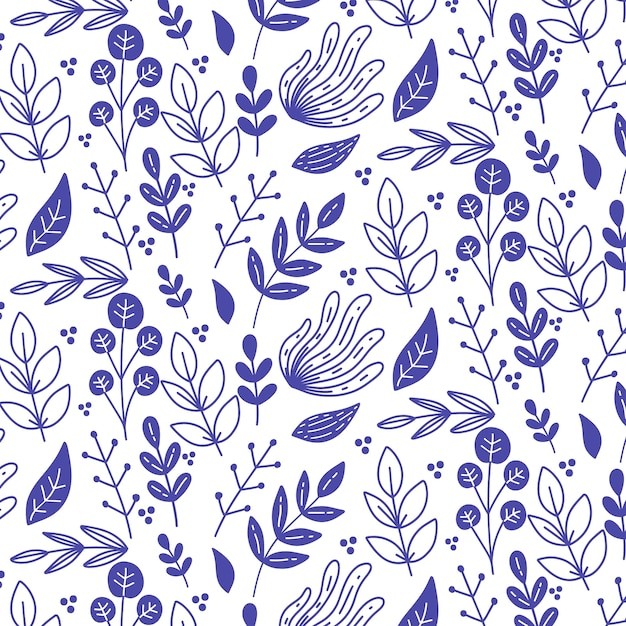 植物枝叶树叶花纹