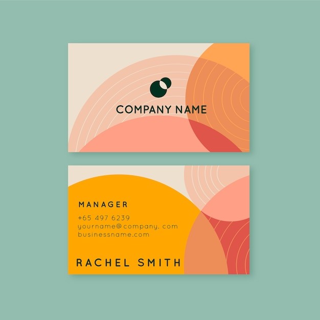 极简风格名片模板