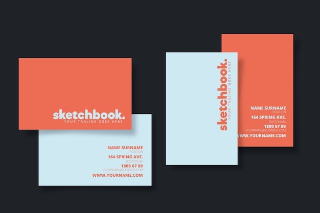 极简风格名片模板