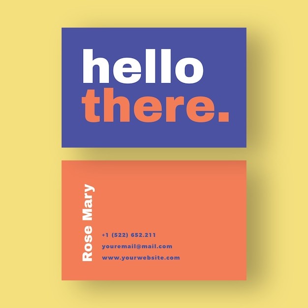 极简风格名片模板