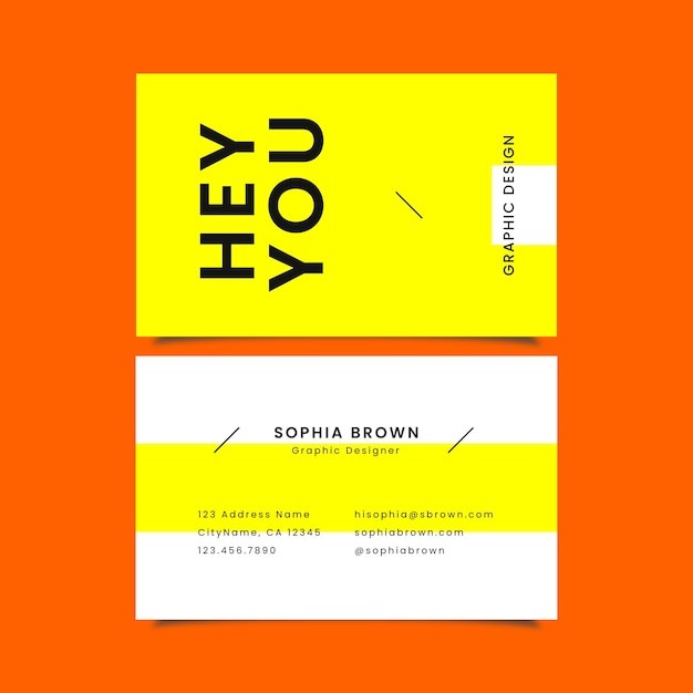 极简风格名片模板