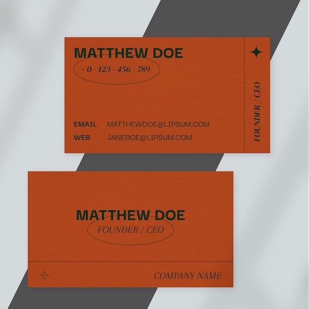 极简风格名片模板