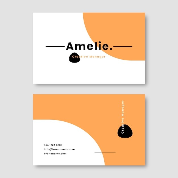 极简风格名片模板