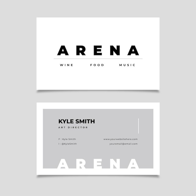 极简风格名片模板