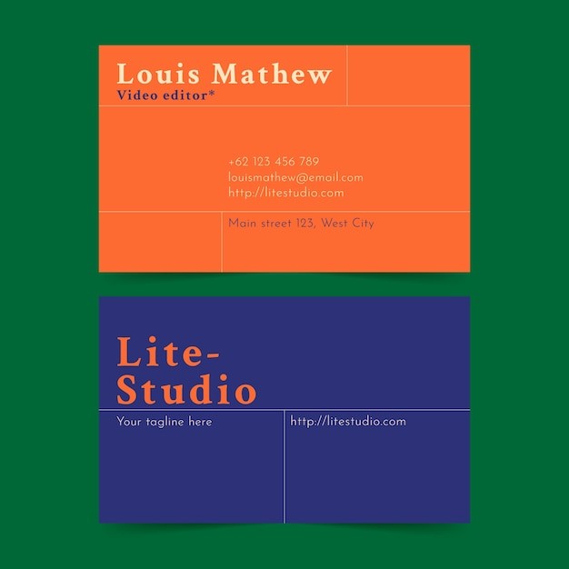 极简风格名片模板