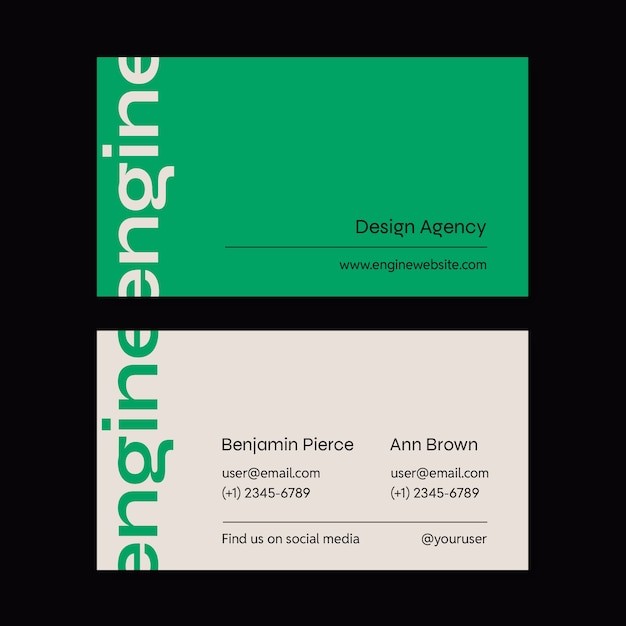 极简风格名片模板