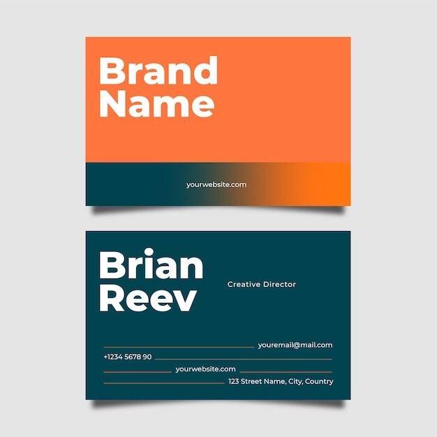 极简风格名片模板