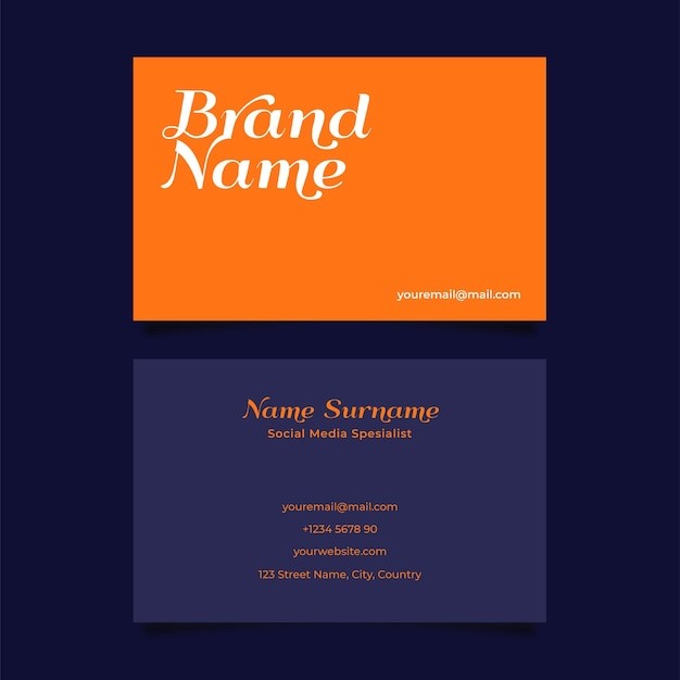 极简风格名片模板