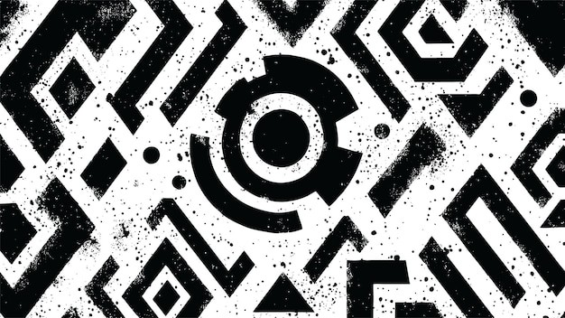 抽象迷宫阿兹特克艺术风格纹理底纹背景