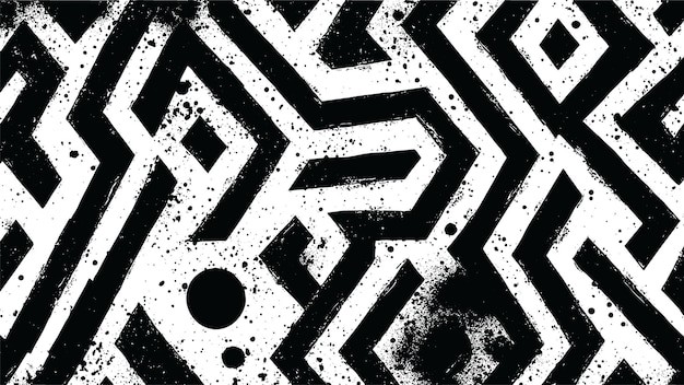 抽象迷宫阿兹特克艺术风格纹理底纹背景