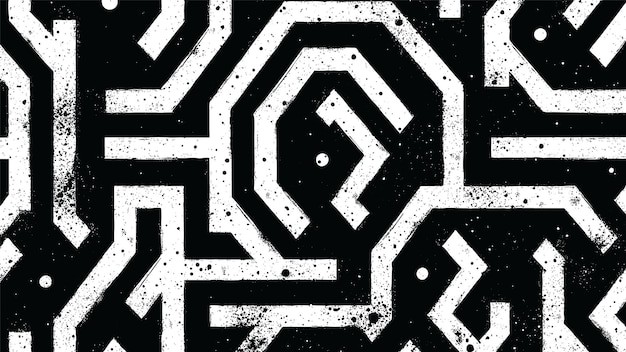 抽象迷宫阿兹特克艺术风格纹理底纹背景
