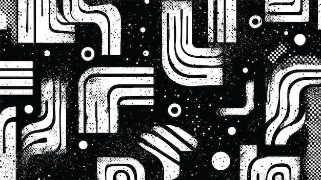 抽象迷宫阿兹特克艺术风格纹理底纹背景