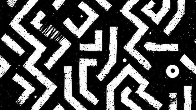 抽象迷宫阿兹特克艺术风格纹理底纹背景