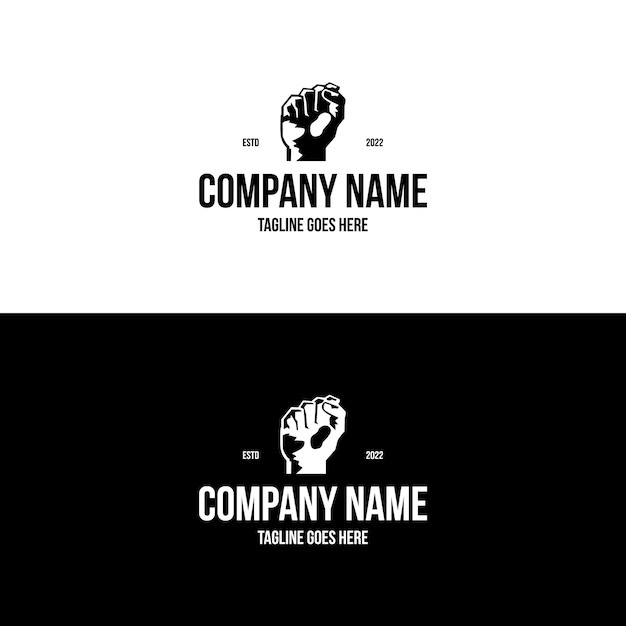 拳头手势标志logo