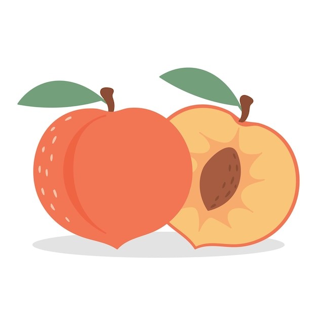 桃子水蜜桃插画元素