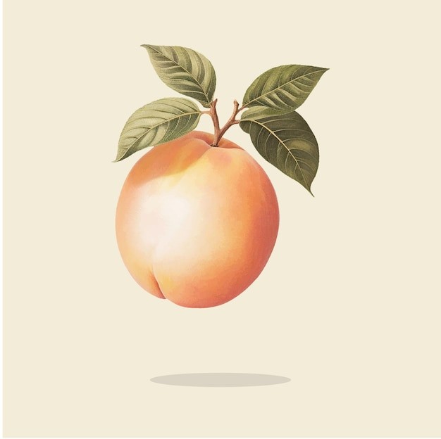 桃子水蜜桃插画元素