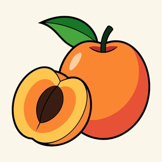 桃子水蜜桃插画元素