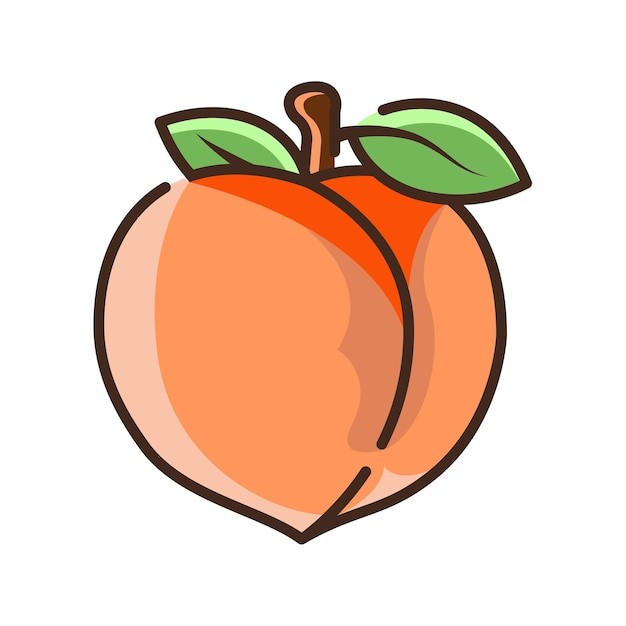 桃子水蜜桃插画元素