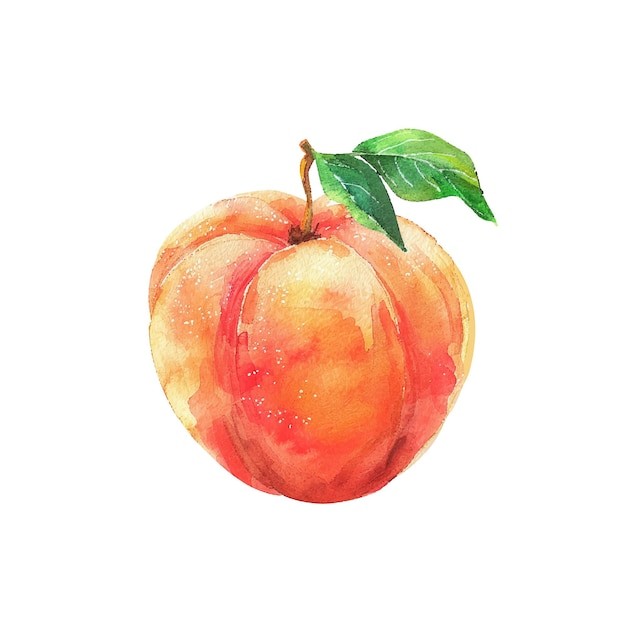 桃子水蜜桃插画元素