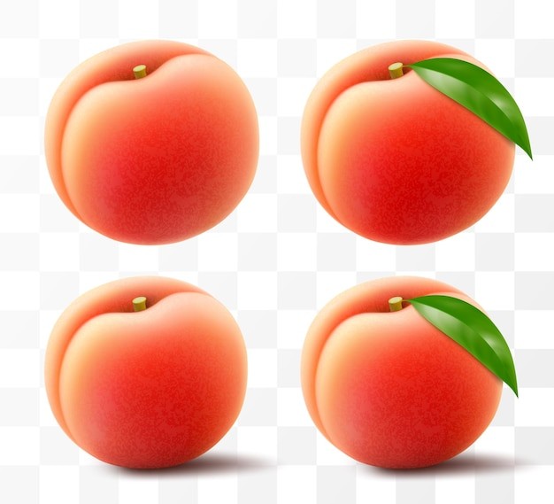 桃子水蜜桃插画元素