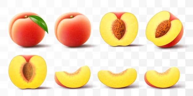 桃子水蜜桃插画元素