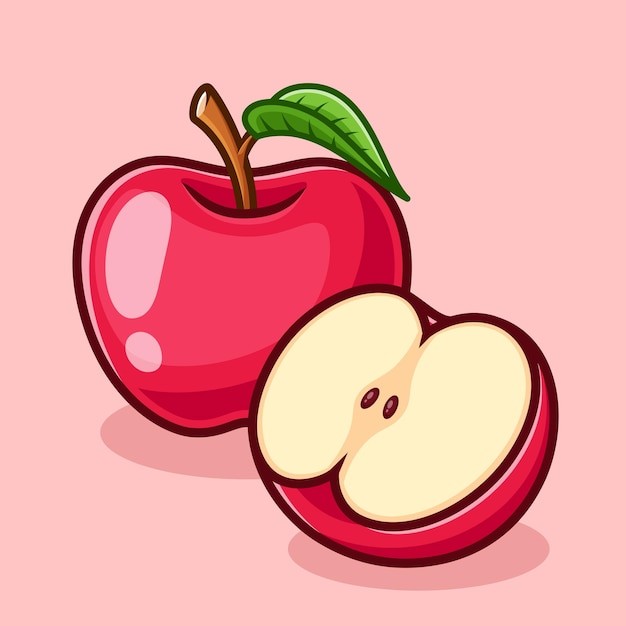苹果水果插画元素