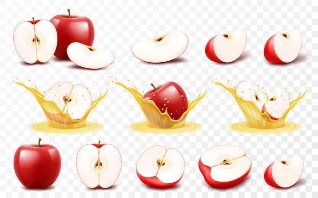 苹果水果插画元素