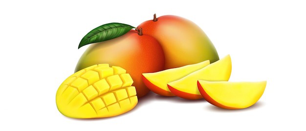 芒果水果元素