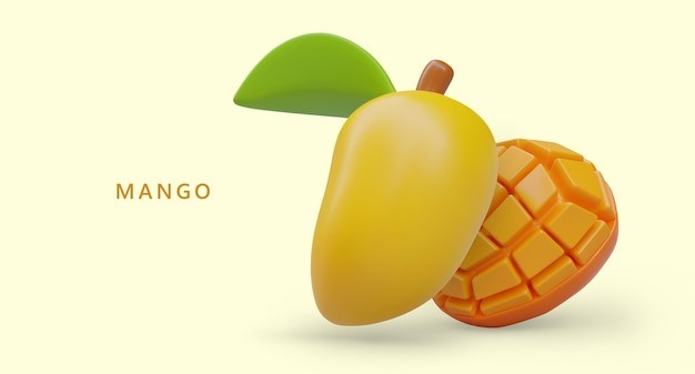 芒果水果元素