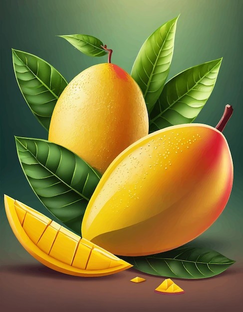 芒果水果元素
