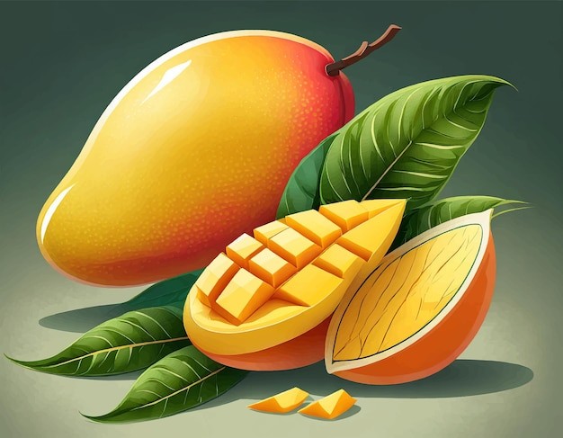 芒果水果元素