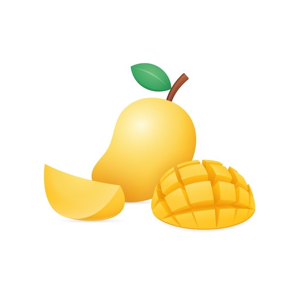 芒果水果元素