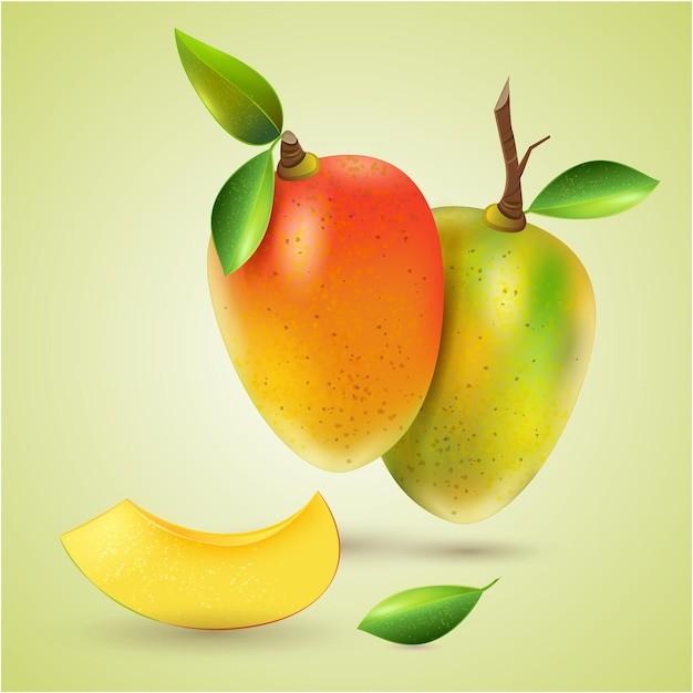 芒果水果元素
