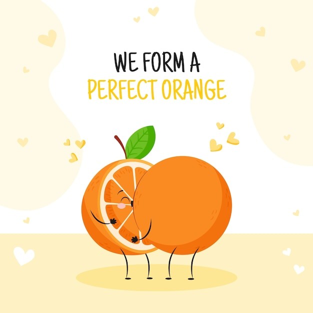 橘子桔子水果元素