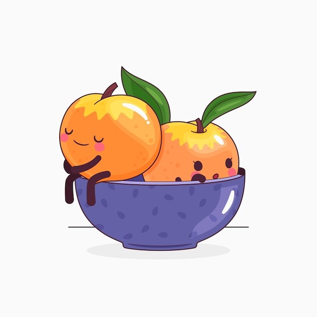 橘子桔子水果元素