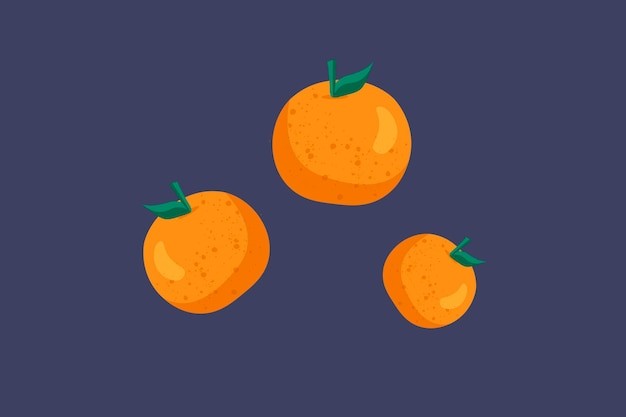 橘子桔子水果元素